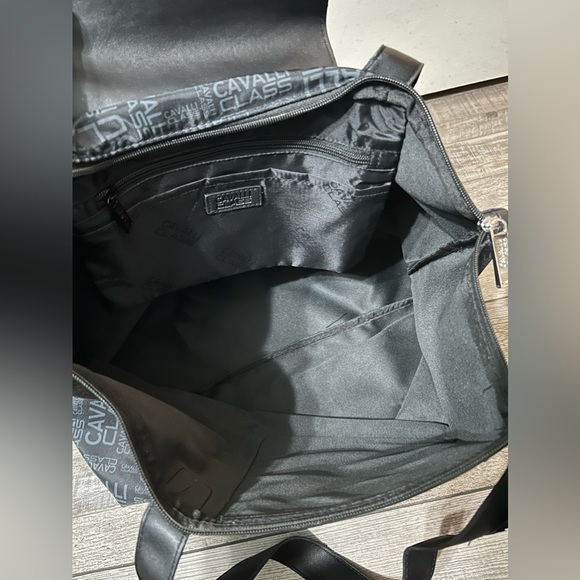 Black and Grey Cavalli Class Weekender Bag Large tote Zip Up - Picture 4 of 4